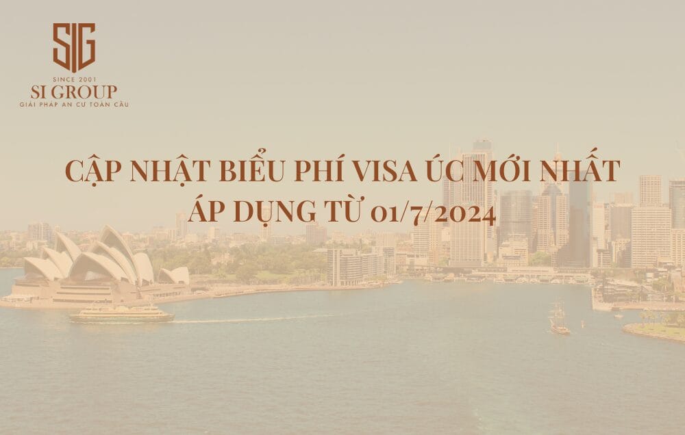 Cập nhật biểu phí visa Úc mới nhất từ ngày 01/7/2024