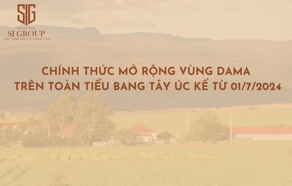 Chính thức mở rộng vùng DAMA trên toàn tiểu bang Tây Úc kể từ 01/7/2024