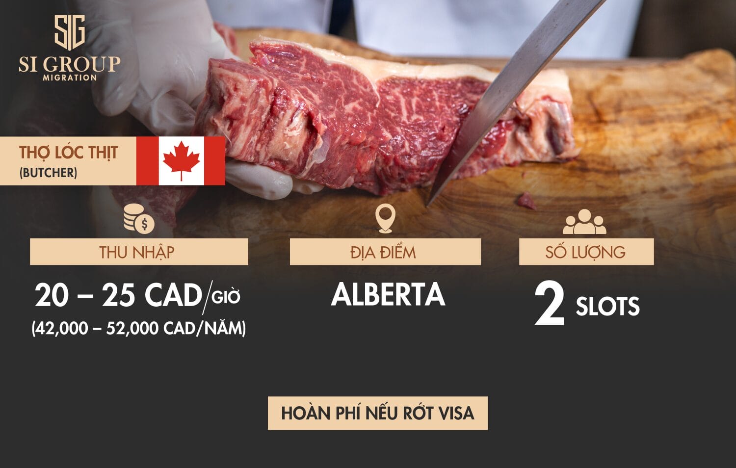 Thợ lóc thịt (butcher) – Định cư Canada