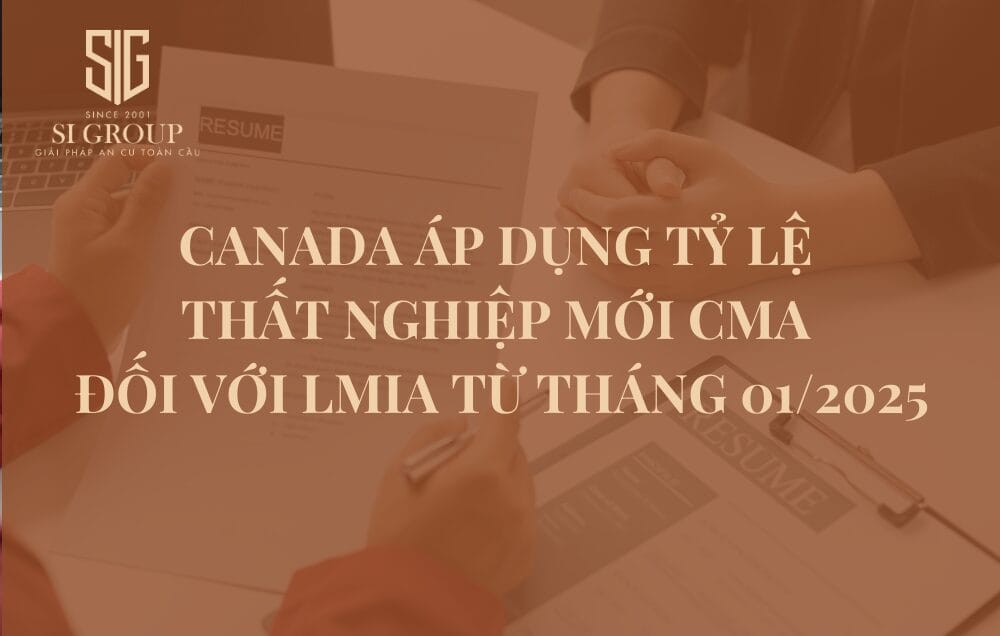 Canada áp dụng tỷ lệ thất nghiệp mới CMA đối với LMIA từ tháng 01/2025