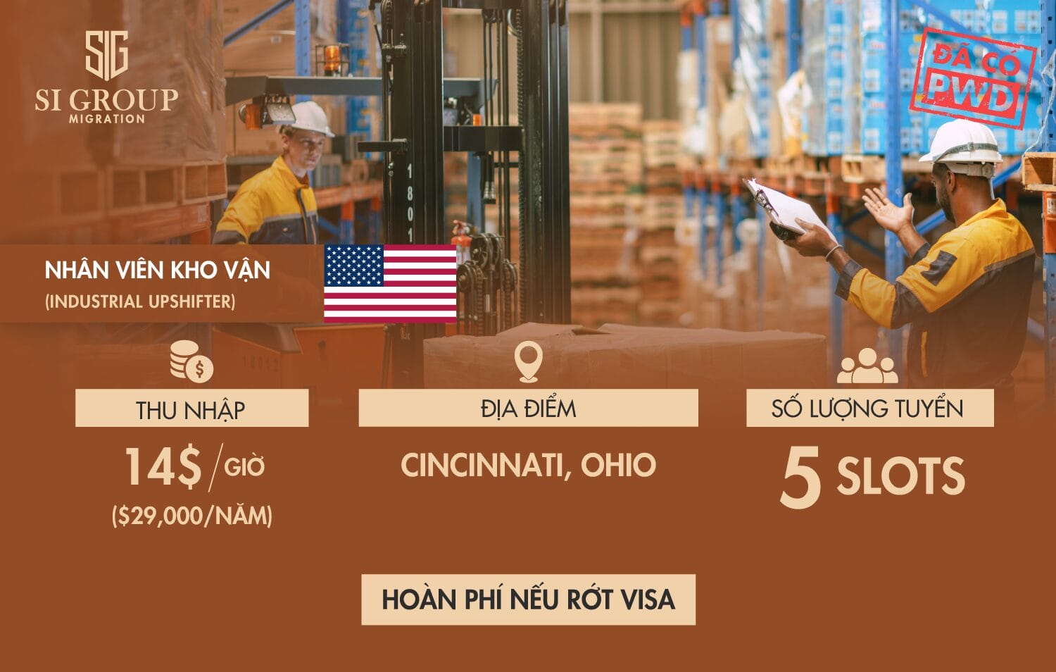 Nhân viên kho vận (Industrial Upshifter) – Định cư Mỹ
