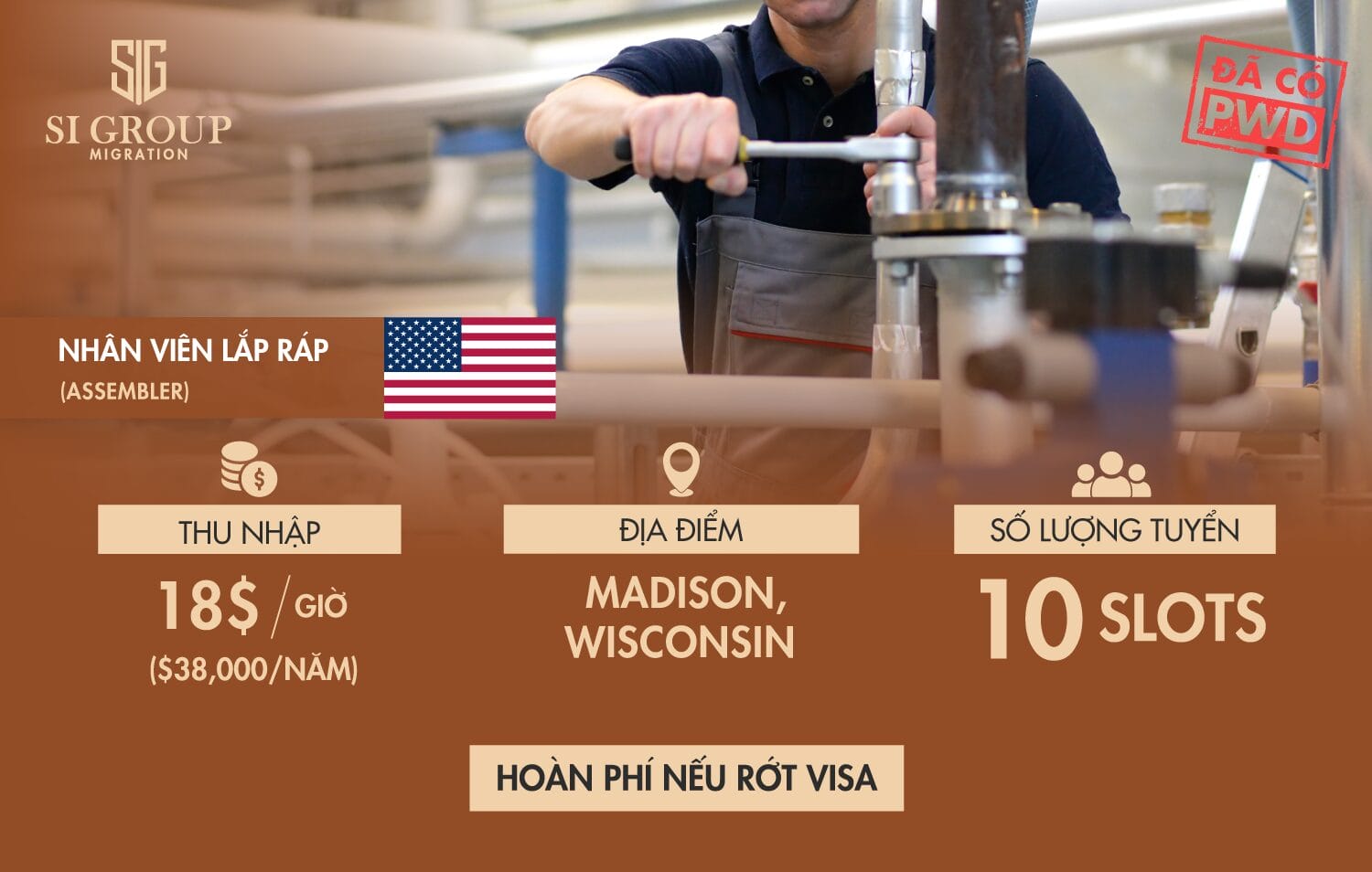 Nhân viên lắp ráp (Assembler – Hãng S) – Định cư Mỹ