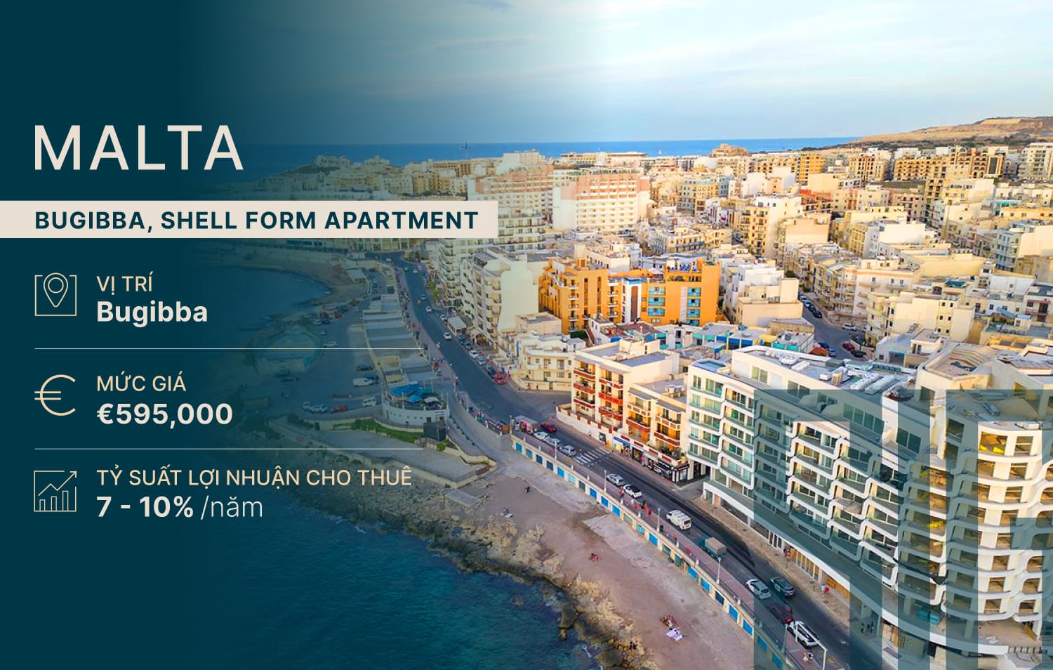 BUGIBBA, SHELL FORM APARTMENT 