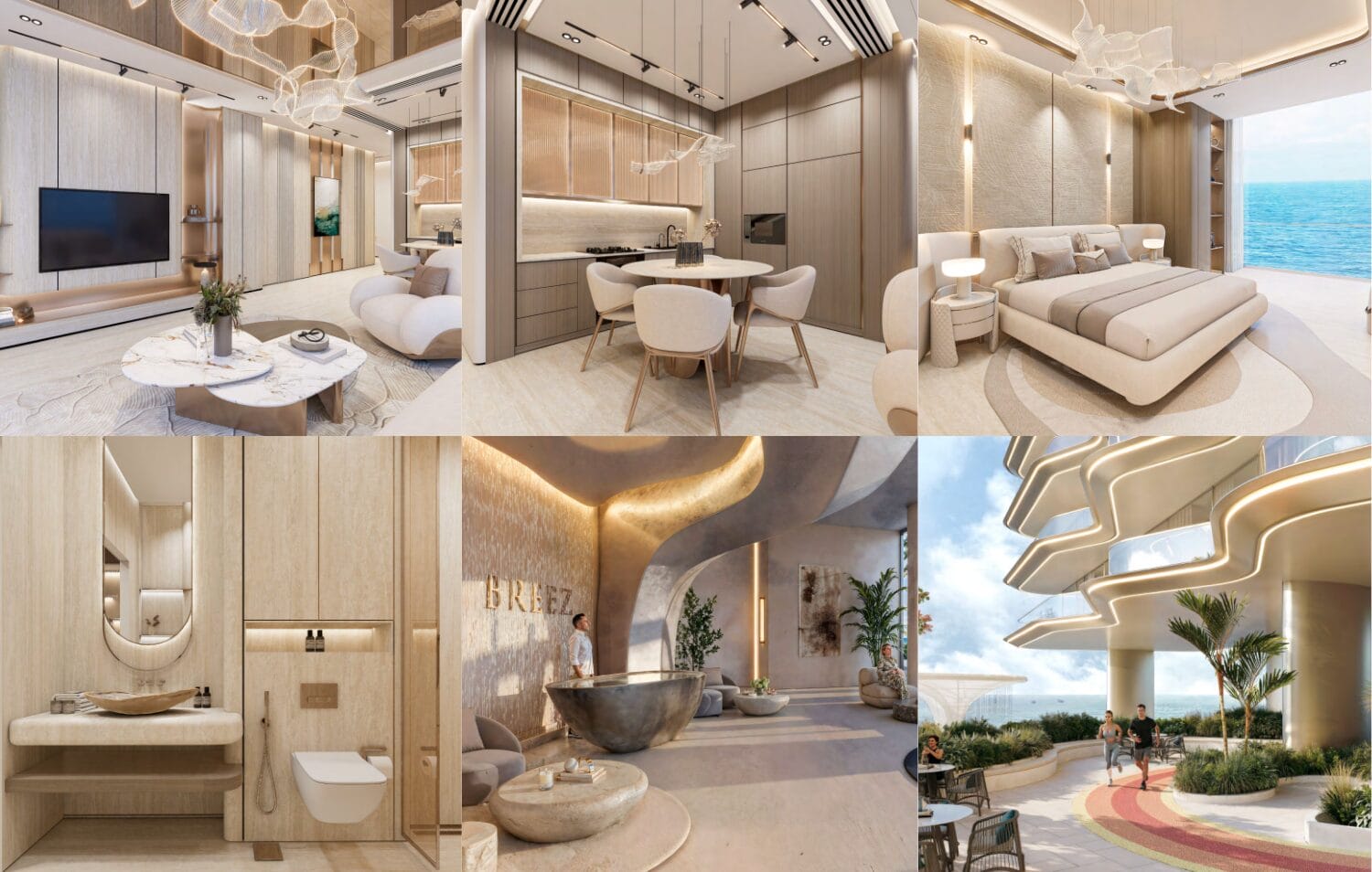 Hình ảnh dự án The Breez cùng các tiện ích cao cấp đi kèm.