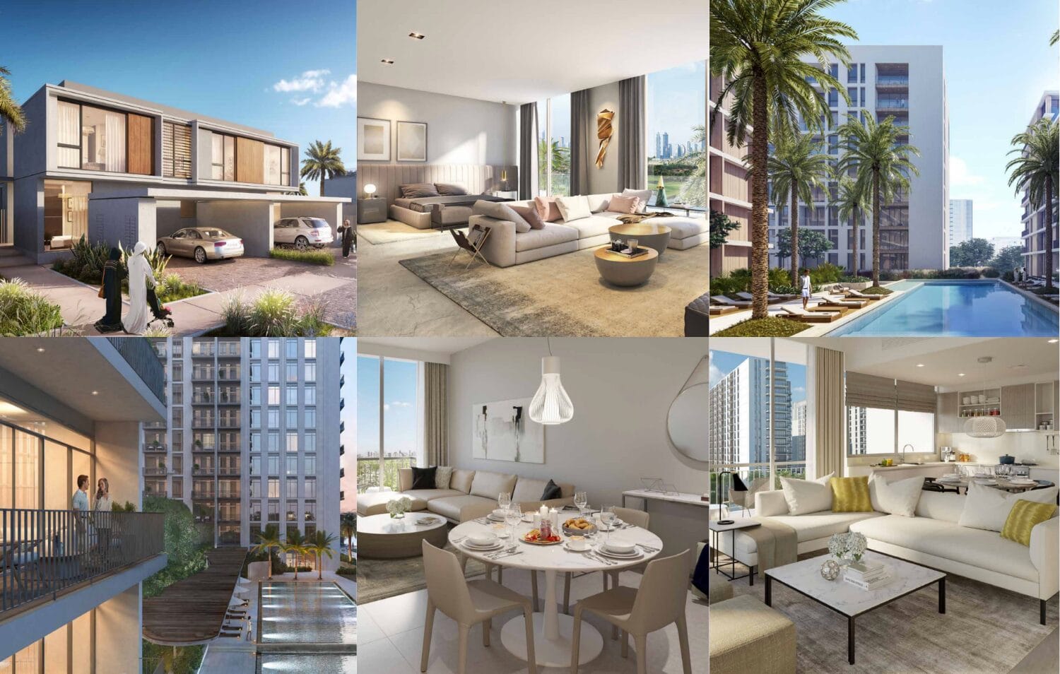 Tiện ích và thiết kế bên trong dự án Dubai Hills Estate.