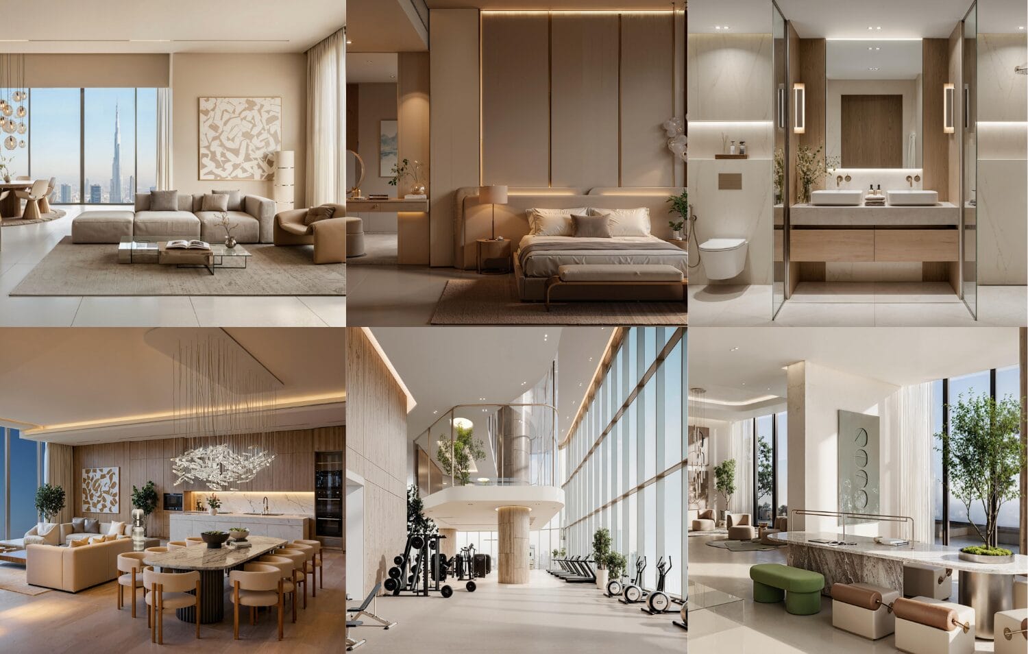 Thiết kế và nội thất bên trong dự án DWTN Residences.