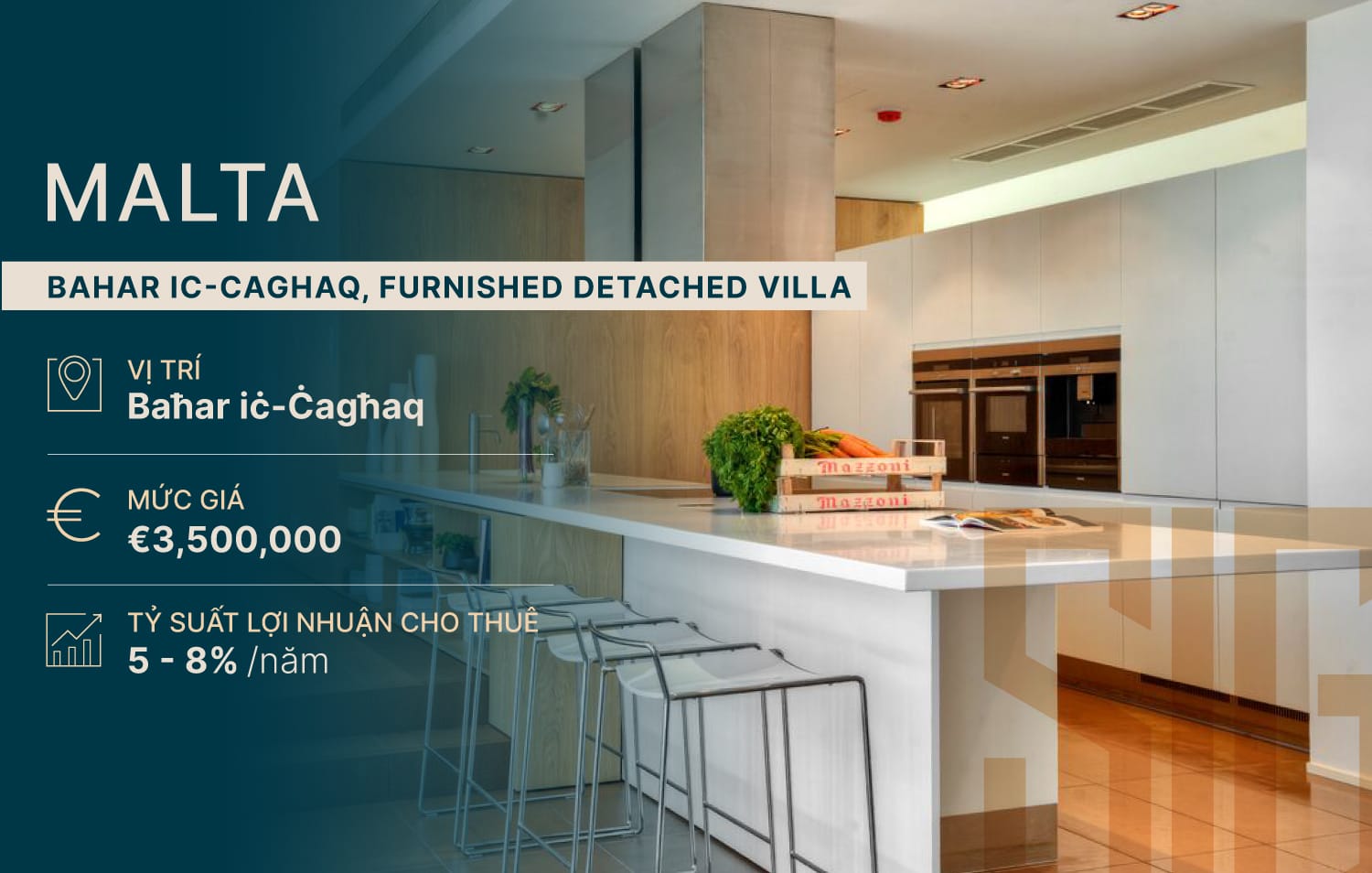 BAHAR IC-CAGHAQ, FURNISHED DETACHED VILLA